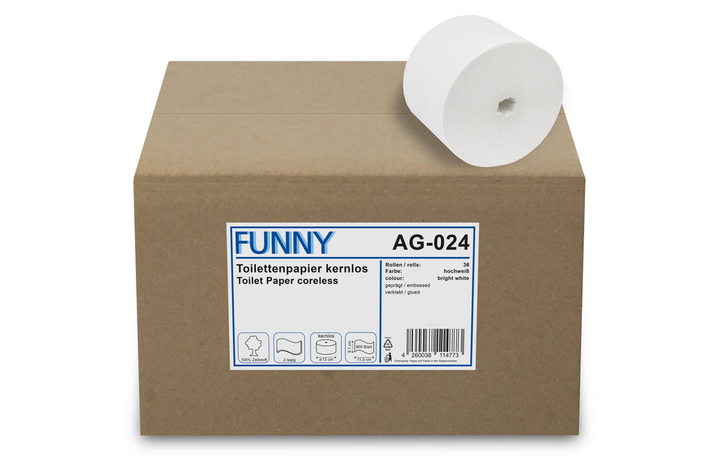 Toilettenpapier kernlos, 2-lagig, 900 Blatt