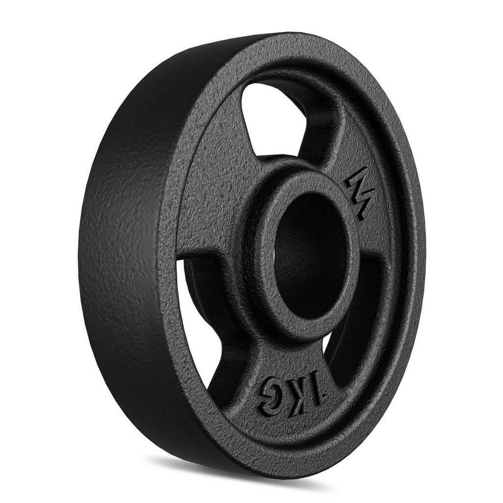 Hantelscheibe Gusseisen 1kg 31mm 3-Grip - MW-O1-kier - Marbo Sport – Ansicht 3