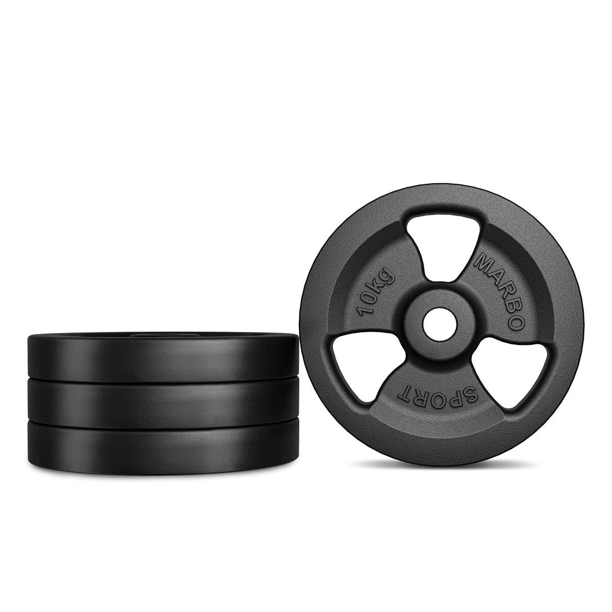 Hantelscheibe Gusseisen 10kg 31mm 3-Grip - MW-O10-kier - Marbo Sport – Ansicht 2