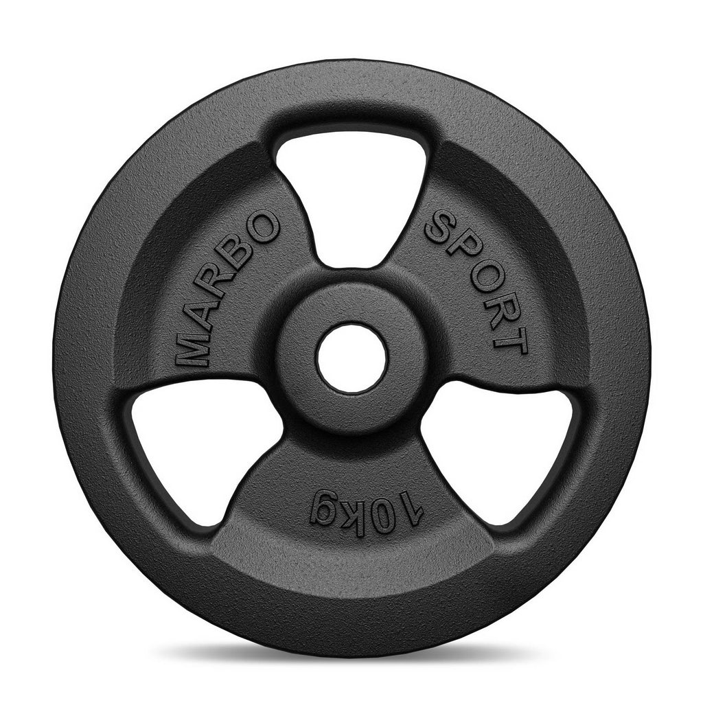 Hantelscheibe Gusseisen 10kg 31mm 3-Grip - MW-O10-kier - Marbo Sport – Ansicht 4
