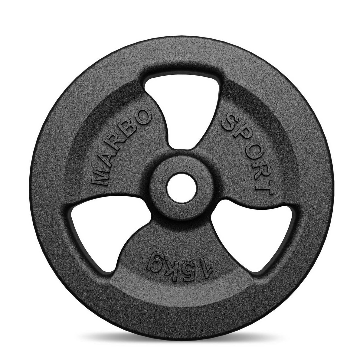 Hantelscheibe Gusseisen 15kg 31mm 3-Grip - MW-O15-kier - Marbo Sport – Ansicht 4