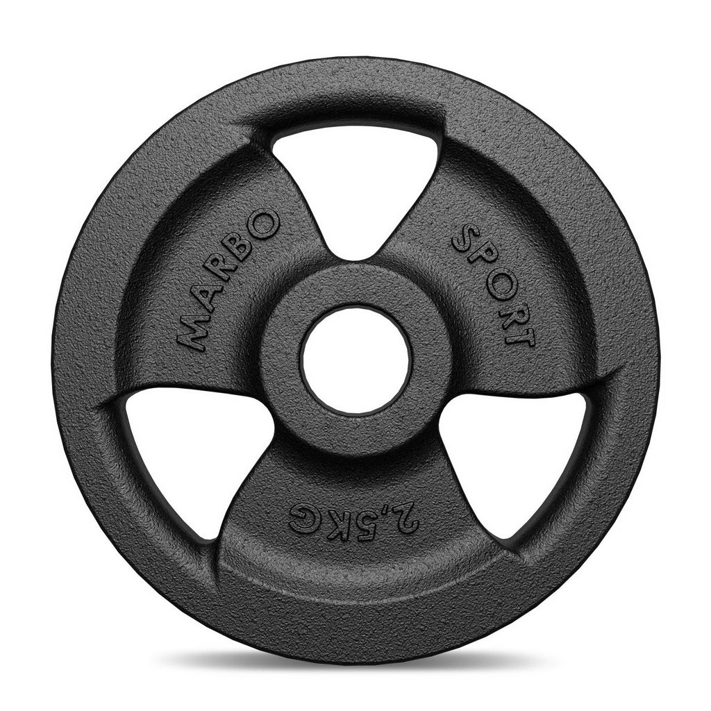 Hantelscheibe Gusseisen 2,5kg 31mm 3-Grip - MW-O2,5-kier - Marbo Sport – Ansicht 4
