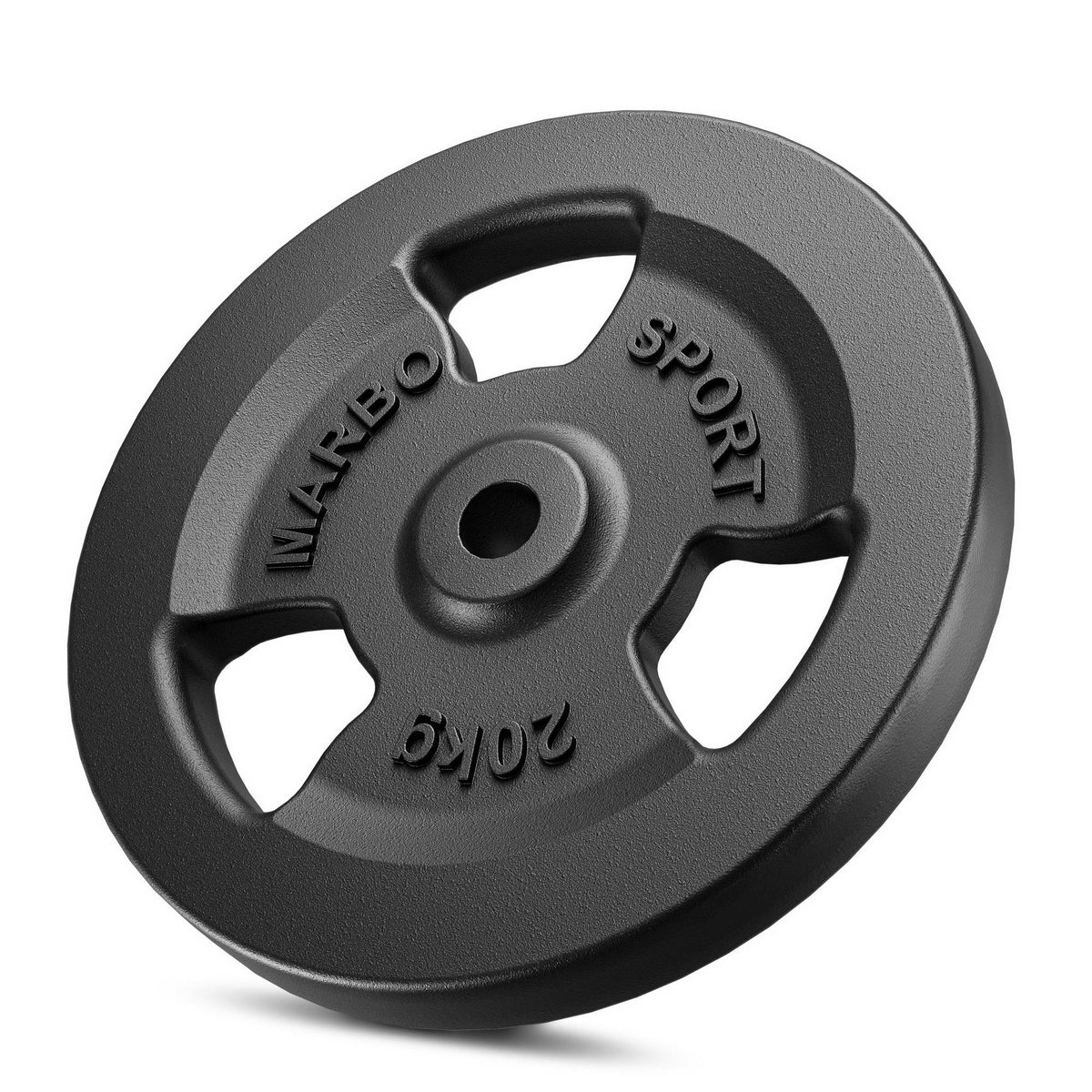 Hantelscheibe Gusseisen 20kg 31mm 3-Grip - MW-O20-kier - Marbo Sport – Ansicht 1