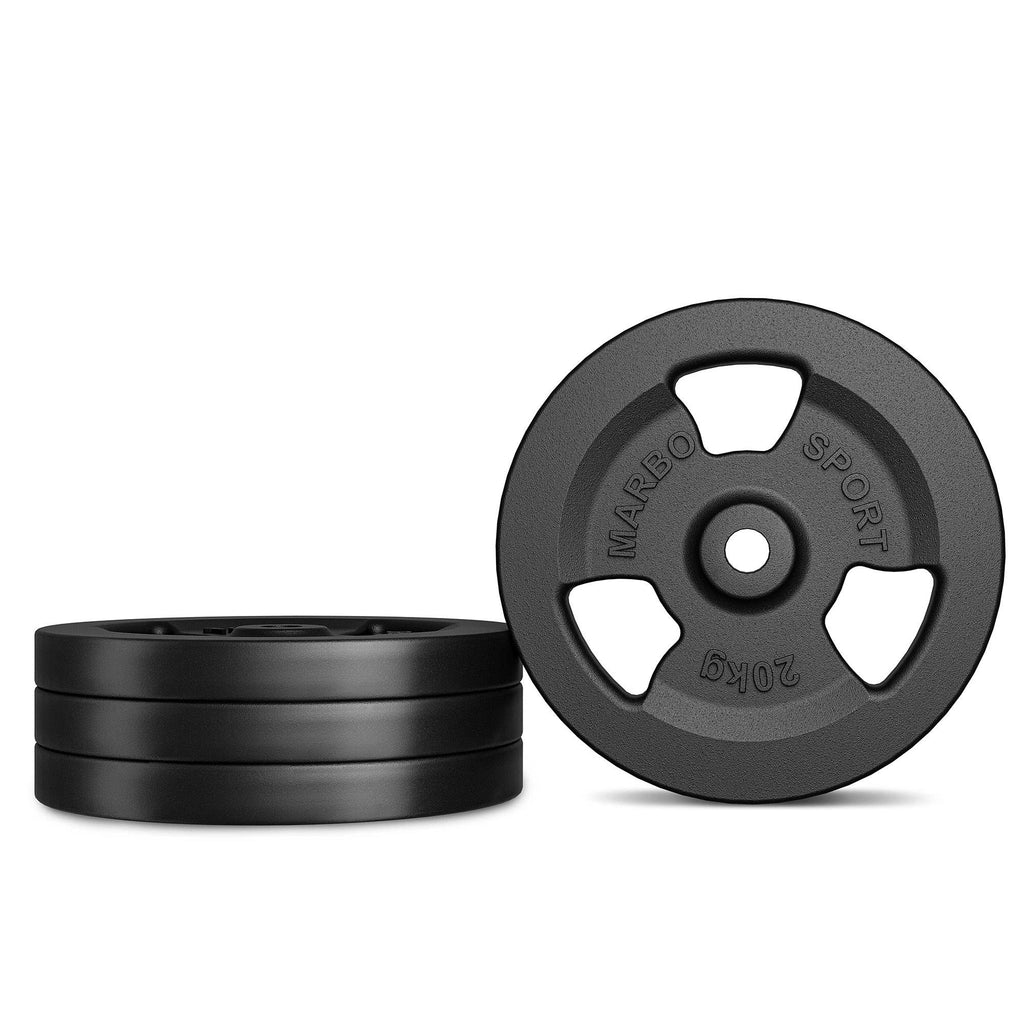 Hantelscheibe Gusseisen 20kg 31mm 3-Grip - MW-O20-kier - Marbo Sport – Ansicht 2