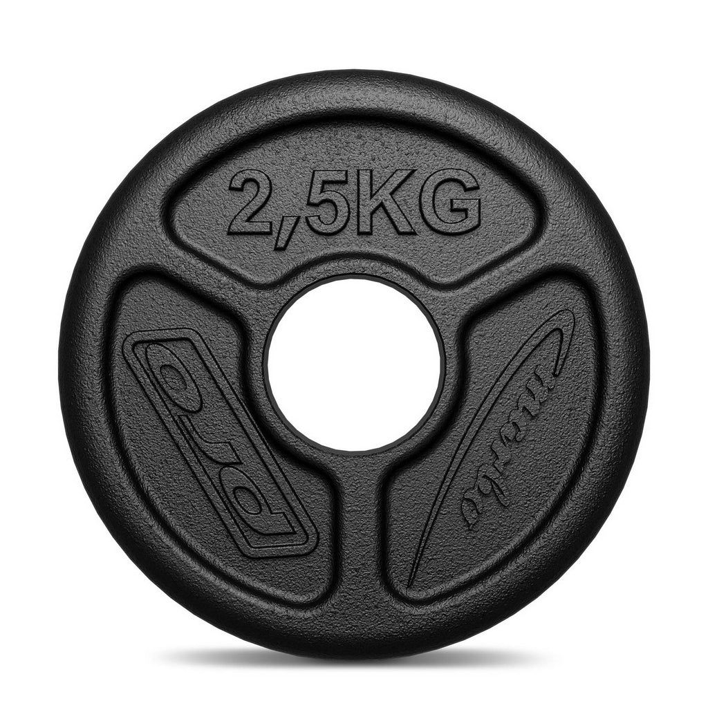 Olympia Hantelscheibe aus Gusseisen 2,5 kg mit ø51 mm Bohrung MW-O2I5-OLI - Marbo Sport – Ansicht 3