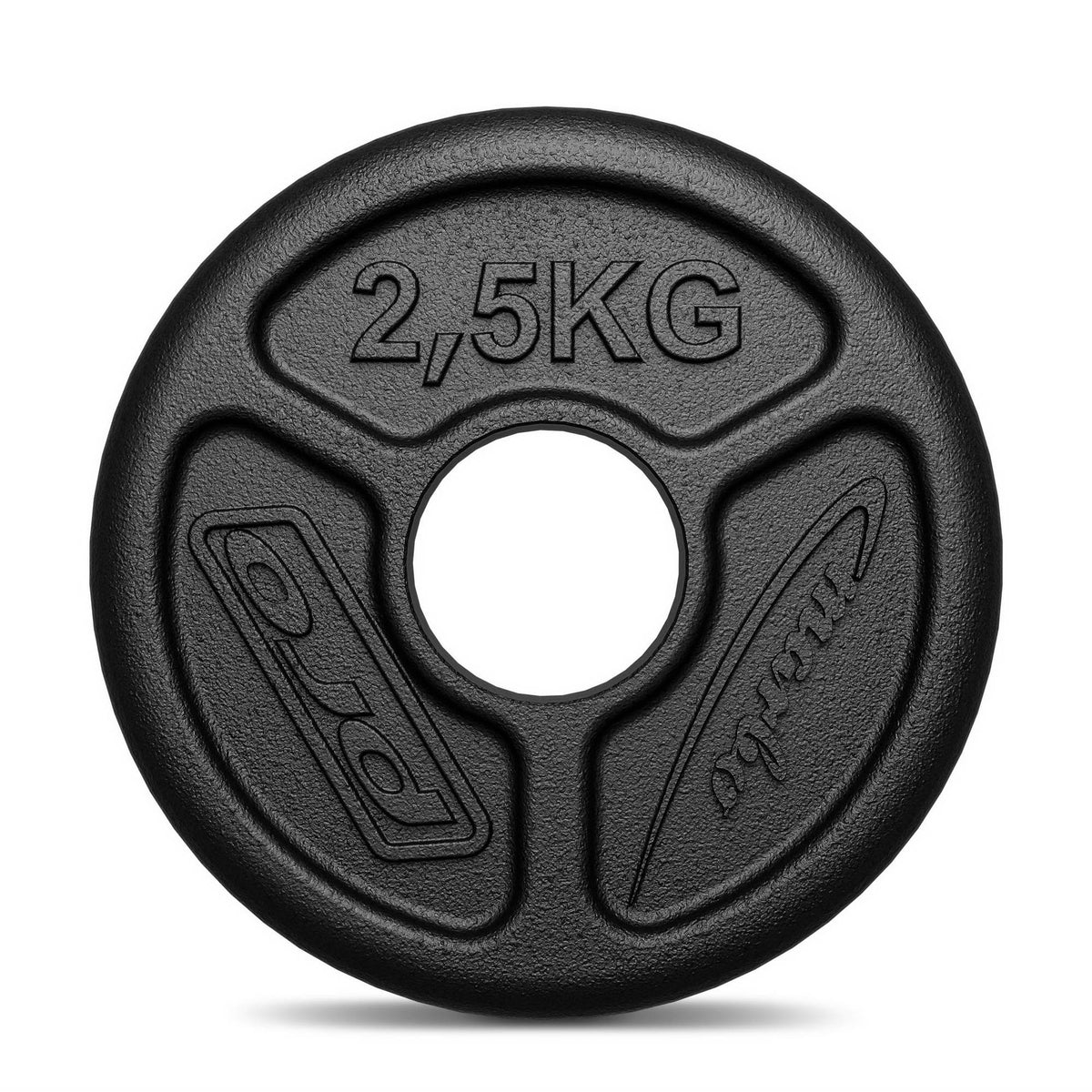 Olympia Hantelscheibe aus Gusseisen 2,5 kg mit ø51 mm Bohrung MW-O2I5-OLI - Marbo Sport – Ansicht 3