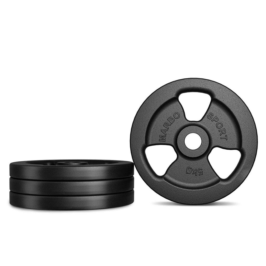 Hantelscheibe Gusseisen 5kg 31mm 3-Grip - MW-O5-kier - Marbo Sport – Ansicht 2