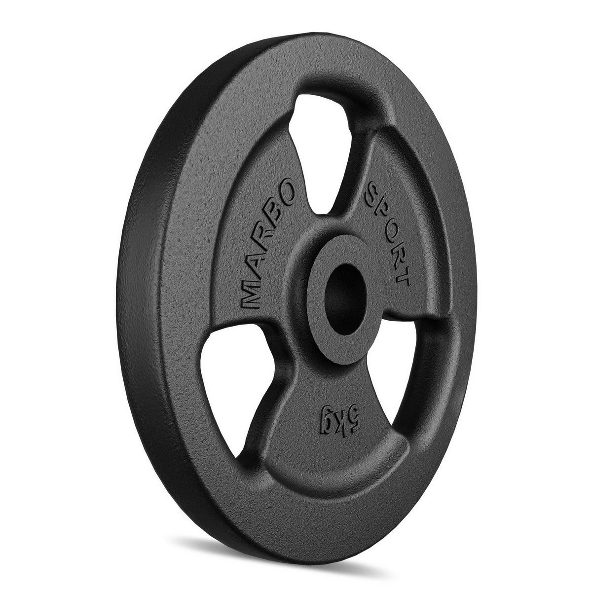 Hantelscheibe Gusseisen 5kg 31mm 3-Grip - MW-O5-kier - Marbo Sport – Ansicht 3