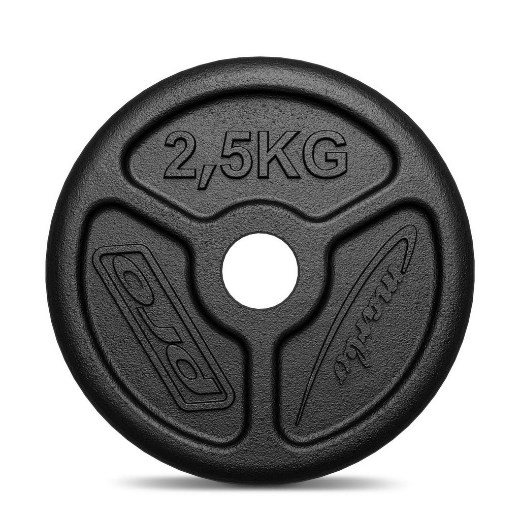 Hantelscheibe 2,5kg Gusseisen Ø31mm MW-O2,5-slim - Marbo Sport – Ansicht 3
