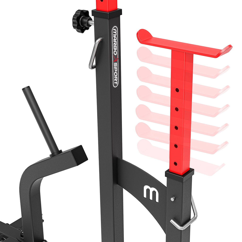 Langhantelständer mit Sicherheitsablage und Höhenverstellung MS-S104 - Marbo Sport – Ansicht 6