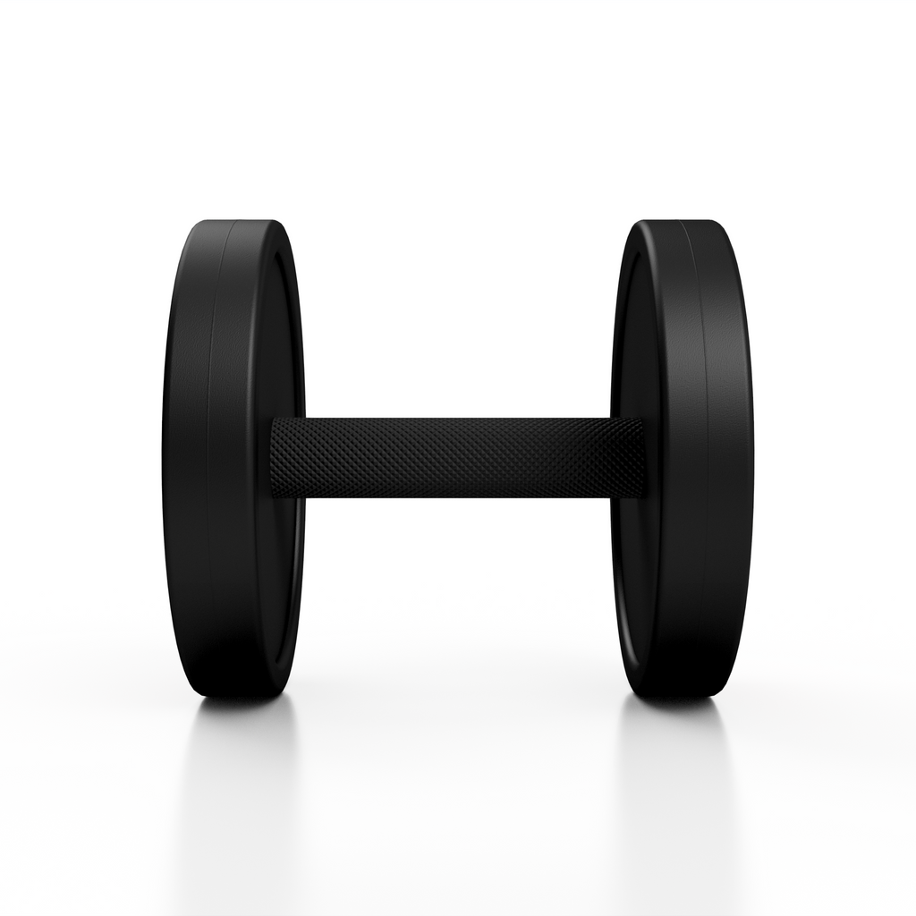 Gummierte Stahlhantel 5 kg schwarz Matt - Marbo Sport – Ansicht 3