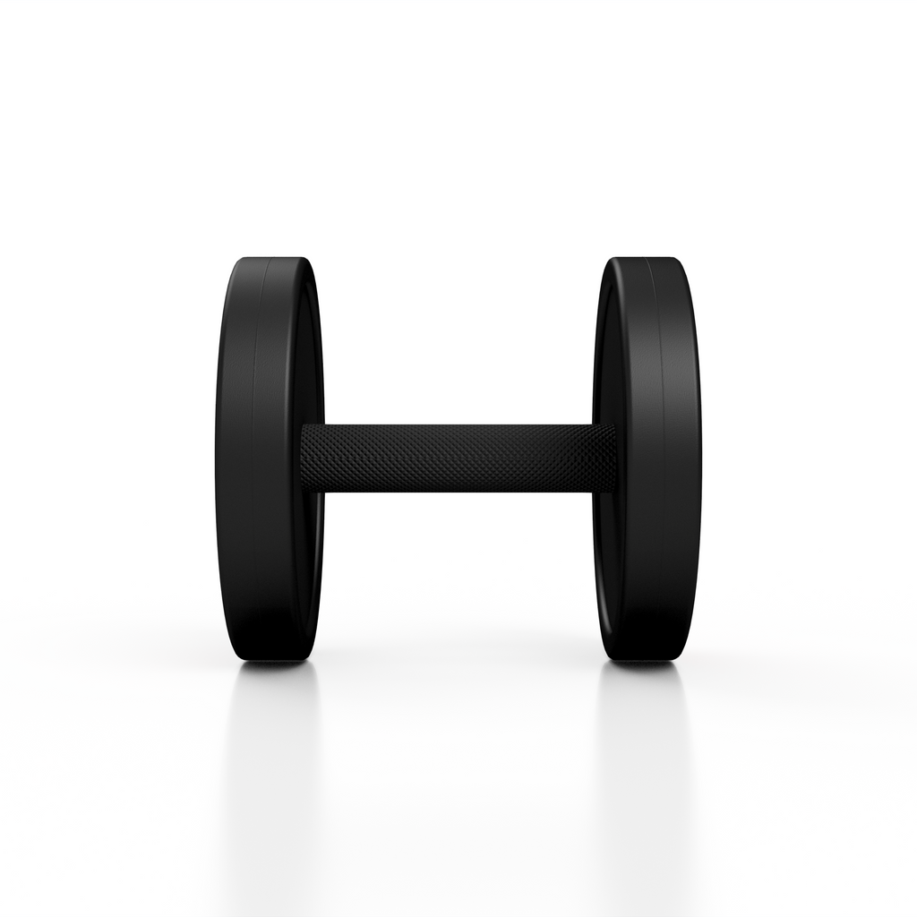 Gummierte Stahlhantel 7,5 kg schwarz mat - Marbo Sport – Ansicht 3