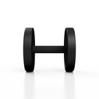 Gummierte Stahlhantel 7,5 kg schwarz mat - Marbo Sport – Ansicht 3