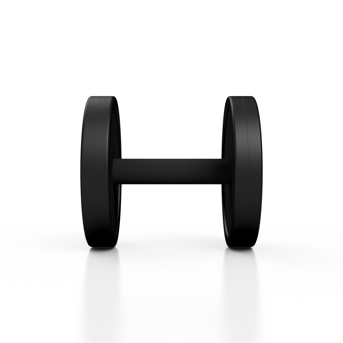 Gummierte Stahlhantel 7,5 kg schwarz mat - Marbo Sport – Ansicht 3
