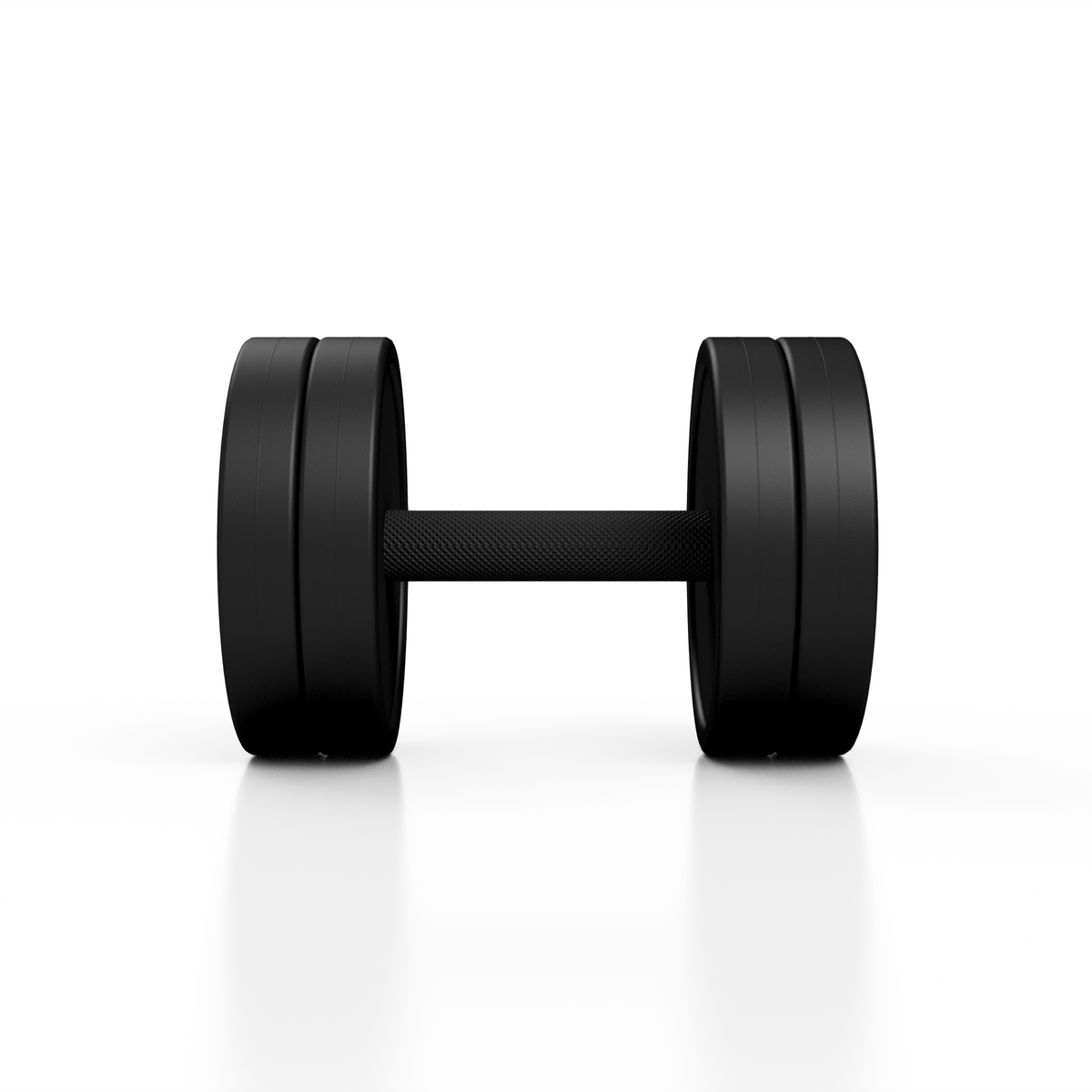Gummierte Stahlhantel 10 kg schwarz Matt - Marbo Sport – Ansicht 3