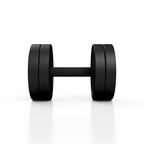 Gummierte Stahlhantel 12,5 kg schwarz matt - Marbo Sport – Ansicht 3