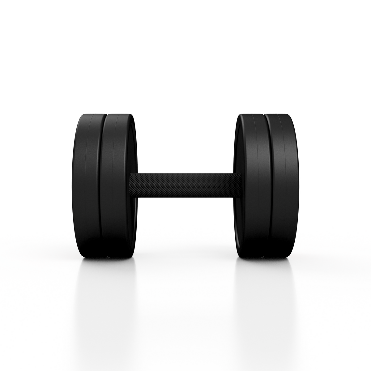 Gummierte Stahlhantel 12,5 kg schwarz matt - Marbo Sport – Ansicht 3