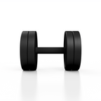 Gummierte Stahlhantel 15 kg schwarz Matt - Marbo Sport – Ansicht 3