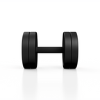Gummierte Stahlhantel 17,5 kg schwarz mat - Marbo Sport – Ansicht 3