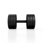 Gummierte Stahlhantel 20 kg schwarz mat - Marbo Sport – Ansicht 3