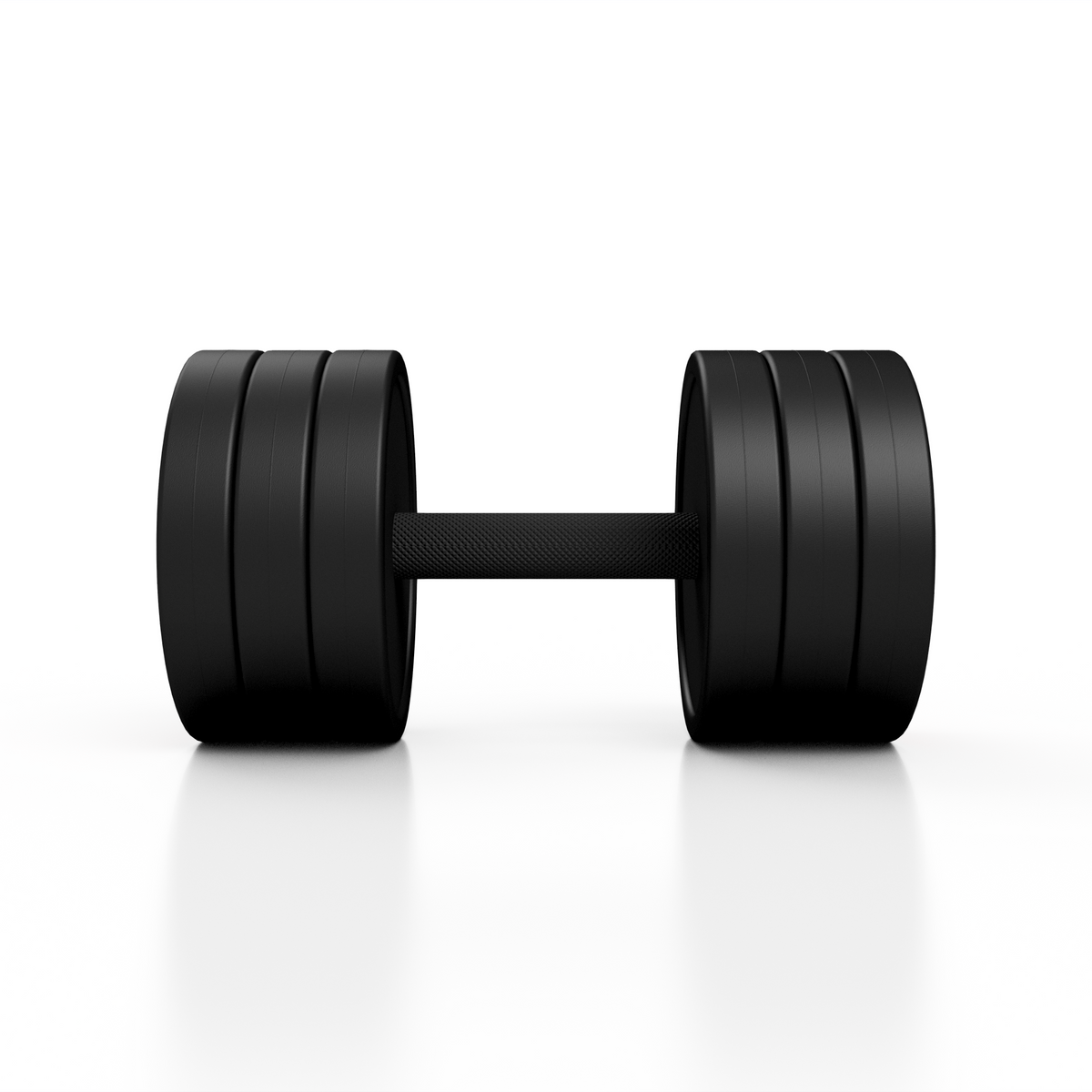Gummierte Stahlhantel 22,5 kg schwarz mat - Marbo Sport – Ansicht 3