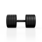 Gummierte Stahlhantel 32,5 kg schwarz matt - Marbo Sport – Ansicht 3