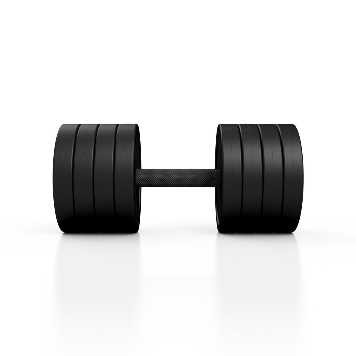 Gummierte Stahlhantel 32,5 kg schwarz matt - Marbo Sport – Ansicht 3