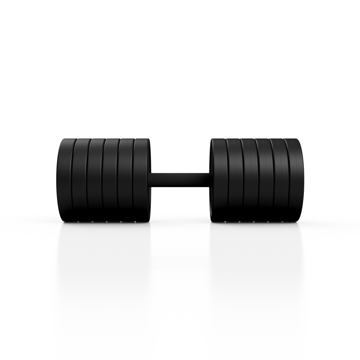 Gummierte Stahlhantel 47,5 kg schwarz mat - Marbo Sport – Ansicht 3