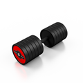 Gummierte Stahlhantel 47,5 kg Roter Glanz - Marbo Sport – Ansicht 1