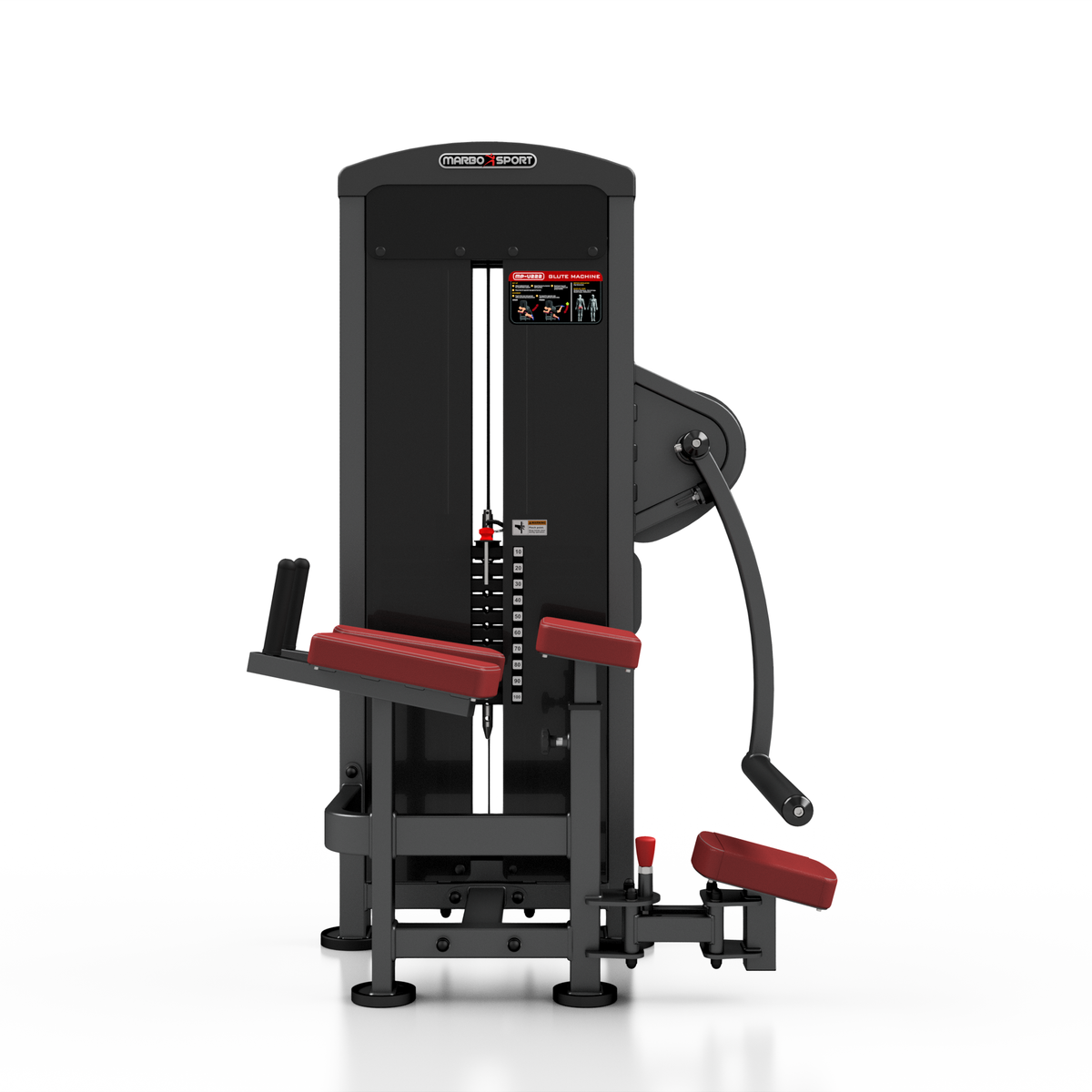 Gluteusmaschine MP-U222 (schwarz) - Marbo Sport – Ansicht 2