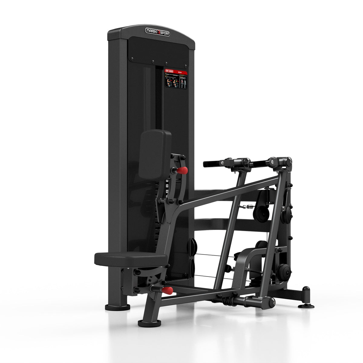 Latrudermaschine mit Bruststütze - Rudermaschine (schwarz) MP-U229 - Marbo Sport – Ansicht 1