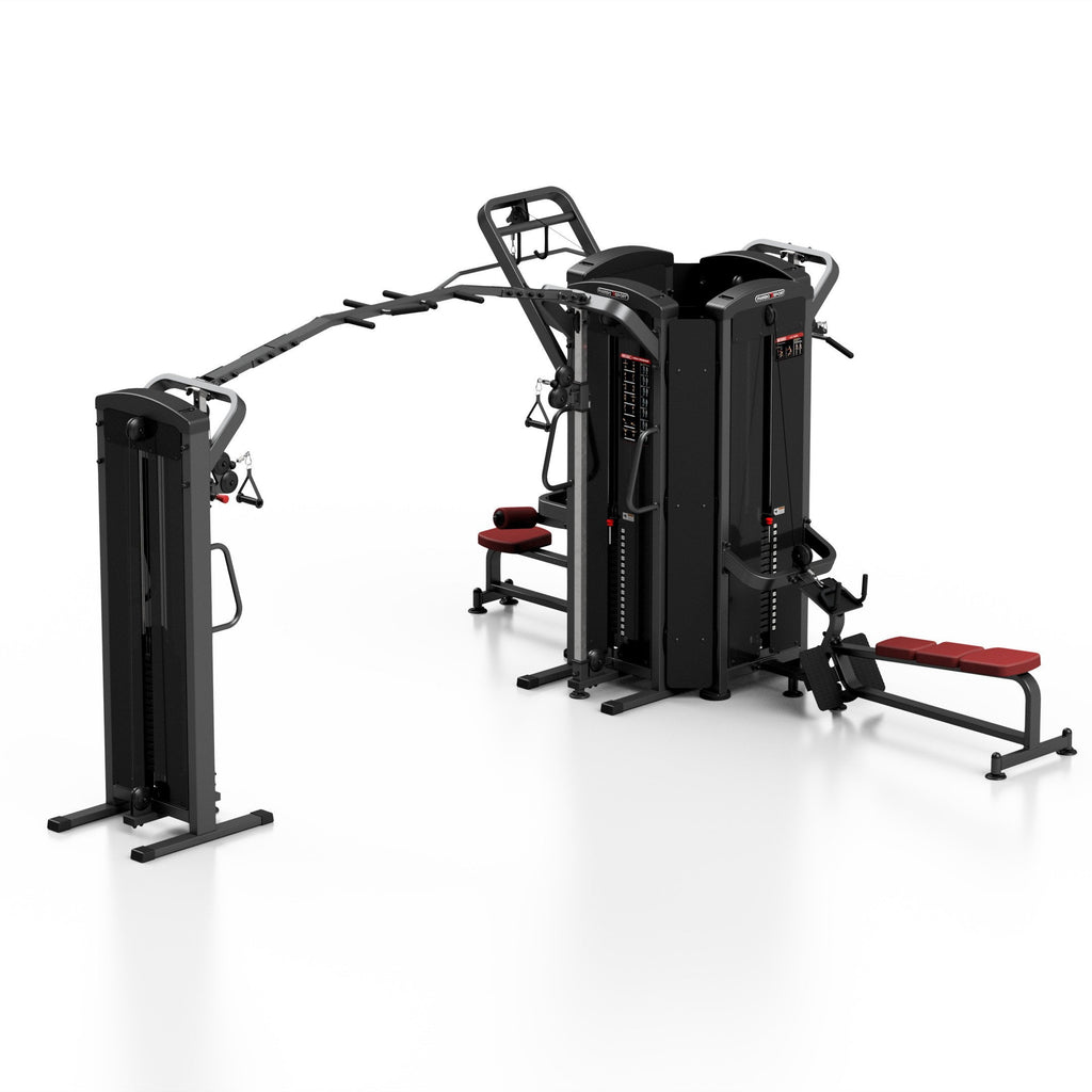 6-Stationen Turm (Rudern/Latzug/Trizeps/2x Höhenverstellbare Kabelzüge/Klimmzüge) MP-T002 - Marbo Sport – Ansicht 2