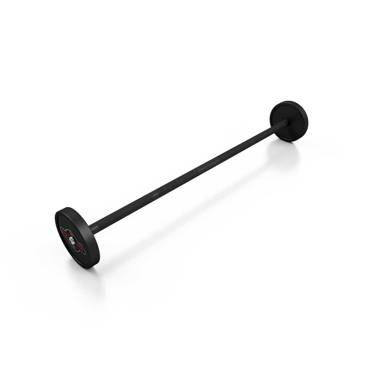 Gummierte gerade Langhantel 10 kg schwarz matt - Marbo Sport – Ansicht 2