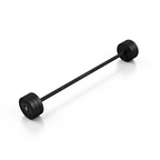Gummierte gerade Langhantel 25 kg schwarz matt - Marbo Sport – Ansicht 2