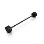 Gummierte gerade Langhantel 30 kg schwarz matt - Marbo Sport – Ansicht 2
