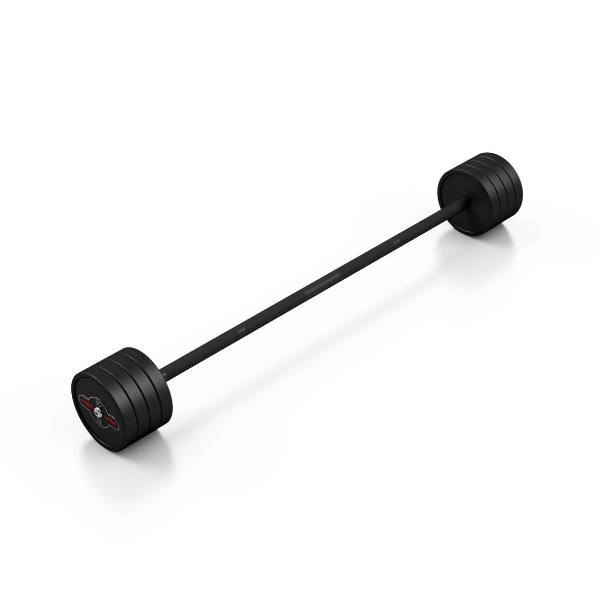Gummierte gerade Langhantel 35 kg schwarz matt - Marbo Sport – Ansicht 2