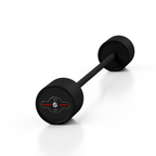 Gummierte gerade Langhantel 45 kg schwarz matt - Marbo Sport – Ansicht 1
