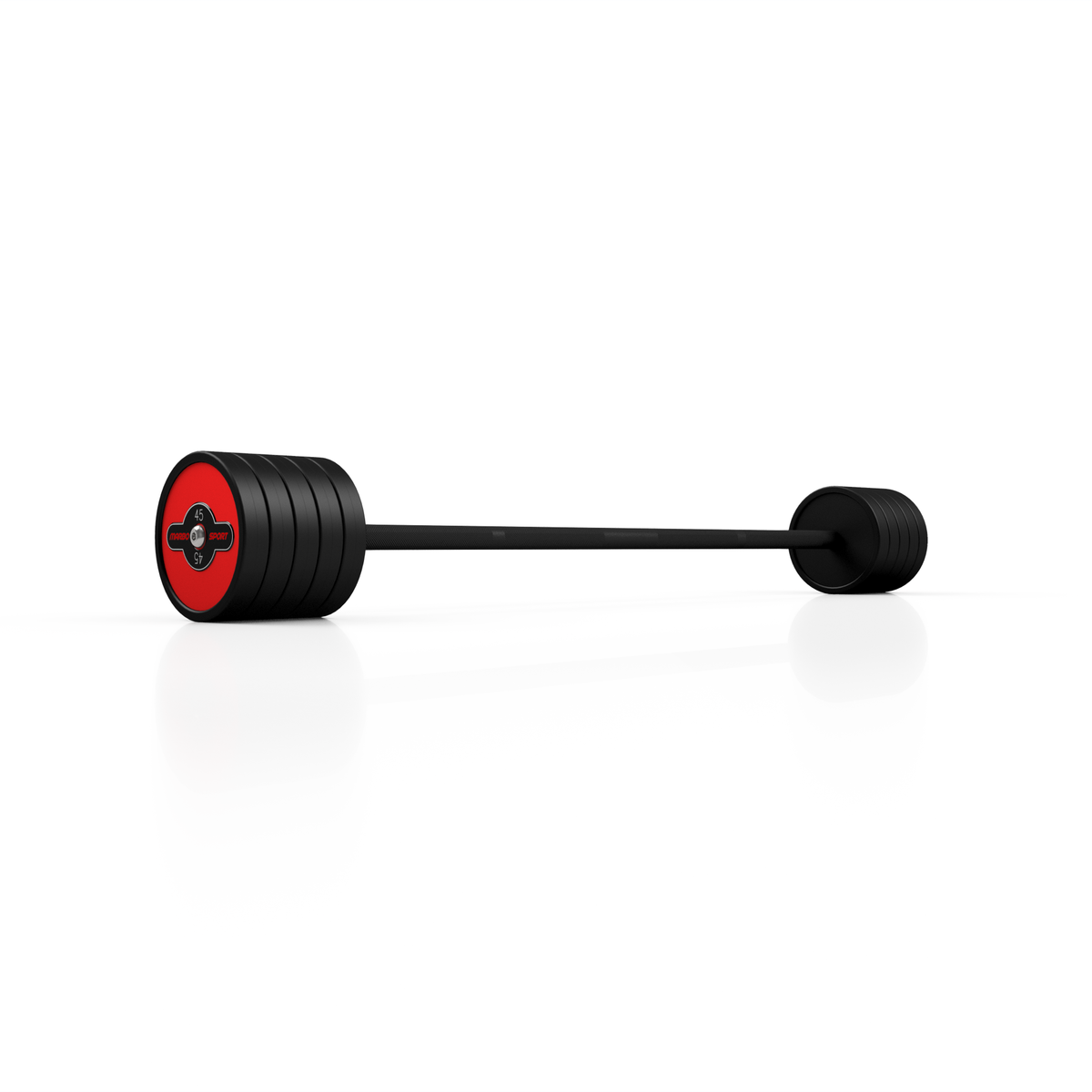 Gummistange gerade 45 kg Roter Glanz - Marbo Sport – Ansicht 3