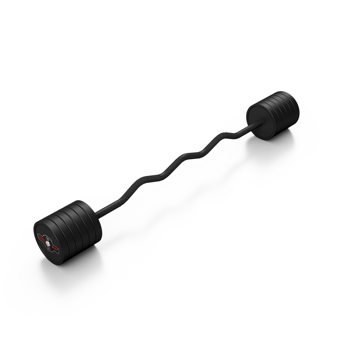 Gummierte SZ-Langhantel 50 kg schwarz matt - Marbo Sport – Ansicht 1