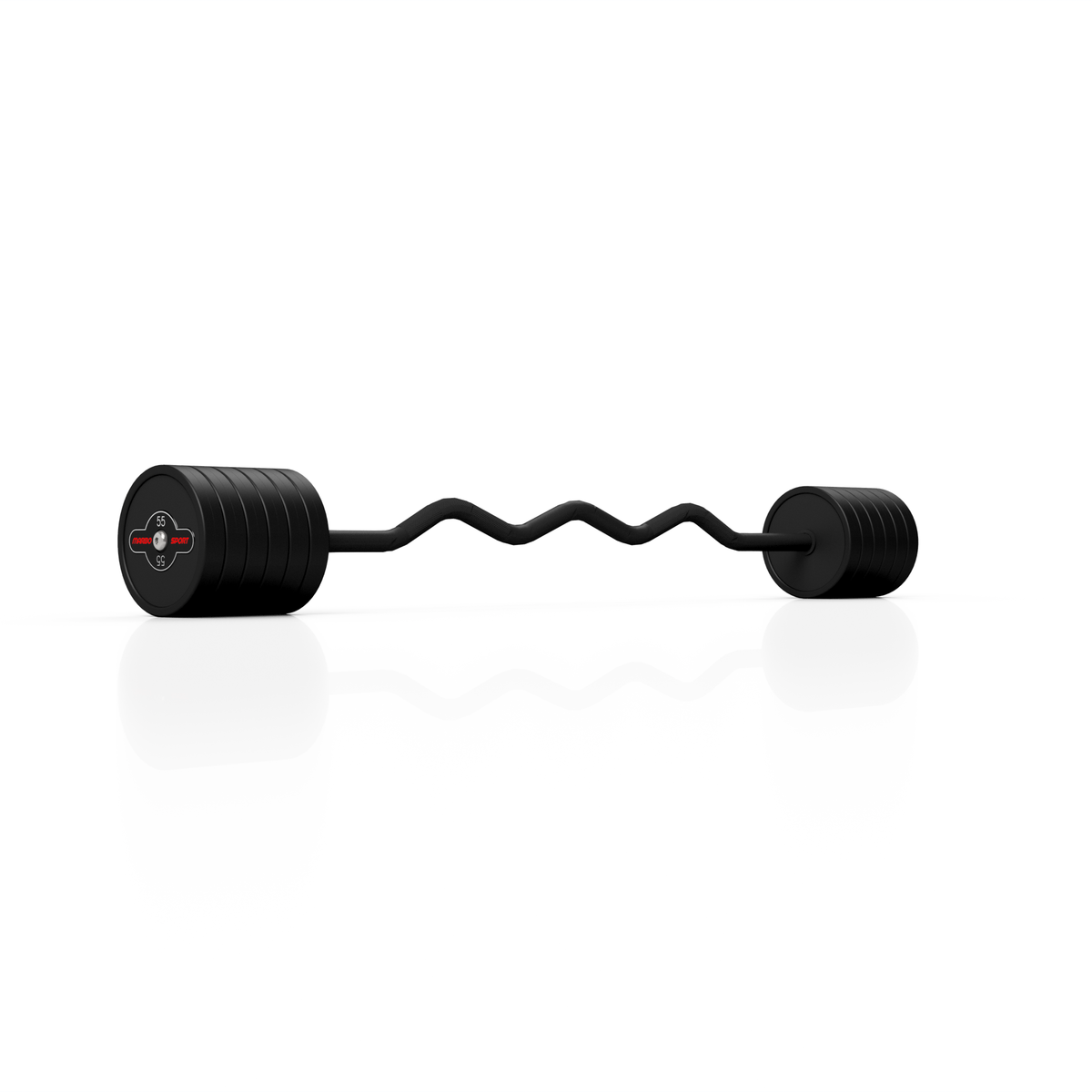 Gummierte SZ-Langhantel 55 kg schwarz matt - Marbo Sport – Ansicht 2