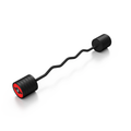 Gummierte SZ-Langhantel 50 kg Roter Glanz - Marbo Sport – Ansicht 1