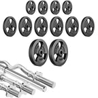 Hantelstangenset Langhantel, SZ-Curlstange, Kurzhantelstangen & Gusseisen Hantelscheiben-Set 3-Grip 83 kg - Marbo Sport – Ansicht 2