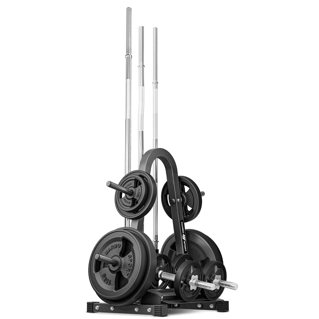 Hantelscheibenständer mit Stangenhalter und Hantelhalter MH-S007v2 - Marbo Sport – Ansicht 2