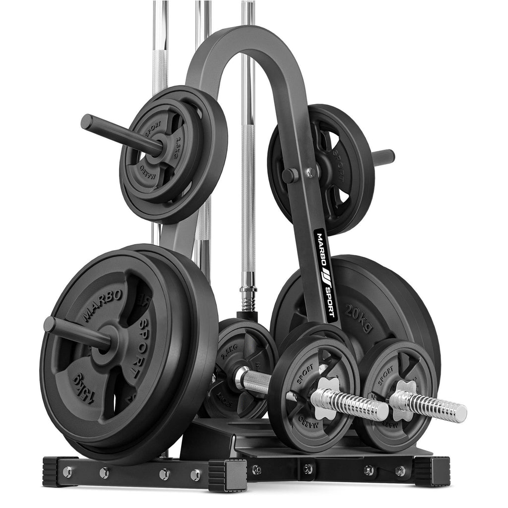 Hantelscheibenständer mit Stangenhalter und Hantelhalter MH-S007v2 - Marbo Sport – Ansicht 5