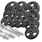Hantelstangen gummierte Tri-Grip Hantelscheiben Set 83 kg - Marbo Sport – Ansicht 1