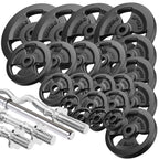 Hantelstangen Tri-Grip Hantelscheiben Set 172 kg - Marbo Sport – Ansicht 1