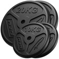 Slim Guss Hantelscheiben-Set Gewichte mit ø30/31 mm Bohrung | Set 60 kg / 2 x 20 kg + 2 x 10 kg - Marbo Sport – Ansicht 1