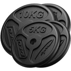 Slim Guss Hantelscheiben-Set Gewichte mit ø30/31 mm Bohrung | Set 30 kg / 2 x 10 kg + 2 x 5 kg - Marbo Sport – Ansicht 1