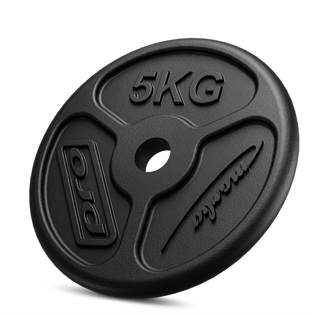 Slim Guss Hantelscheiben-Set Gewichte mit ø30/31 mm Bohrung | Set 30 kg / 4 x 5 kg + 4 x 2,5 kg - Marbo Sport – Ansicht 2
