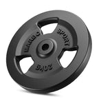 Tri-Grip Guss Hantelscheiben-Set Gewichte mit ø30/31 mm Bohrung | Set 30 kg / 4 x 5 kg + 4 x 2,5 kg - Marbo Sport – Ansicht 3
